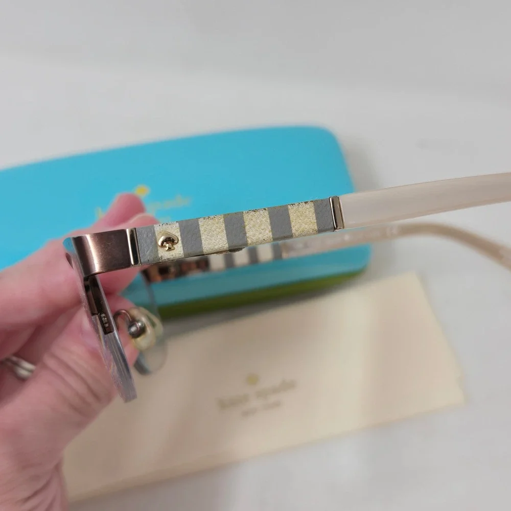 Kate Spade Valary 0W94 Bronze Striped Semi Rimless Eyeglasses Frames 49-16-135